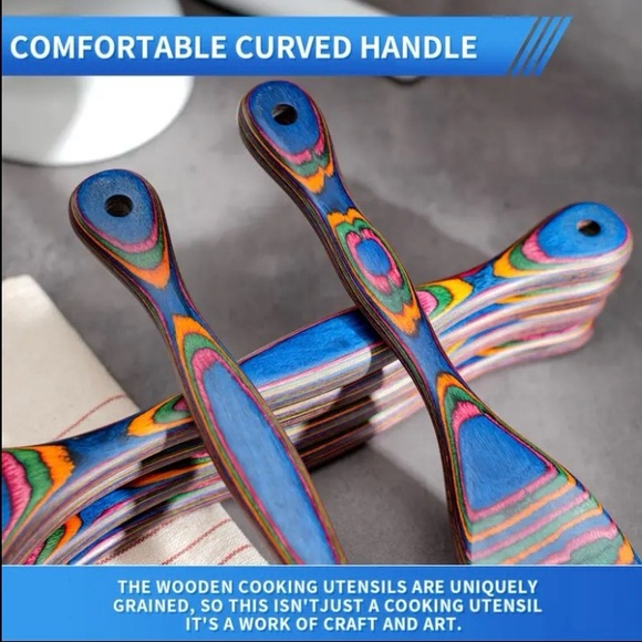 7-Piece Wooden Spoon Utensil Set - Picture 7 of 9